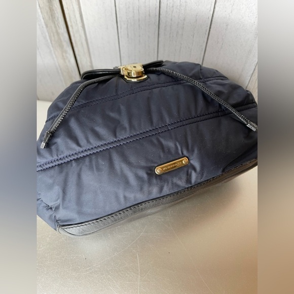 BURBERRY Navy Quilted Mini Backpack Push lock Bag Drawstring main image 10